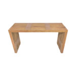 Παγκάκι Zen teak ξύλο σε φυσική απόχρωση 90x30x48εκ - Image 2