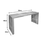 Παγκάκι Zen teak ξύλο σε φυσική απόχρωση 90x30x48εκ - Image 4