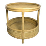 Βοηθητικό τραπέζι Moody pe rattan σε φυσική απόχρωση Φ55x51εκ - Image 2