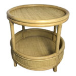 Βοηθητικό τραπέζι Moody pe rattan σε φυσική απόχρωση Φ55x51εκ - Image 3
