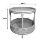 Βοηθητικό τραπέζι Moody pe rattan σε φυσική απόχρωση Φ55x51εκ - Image 6