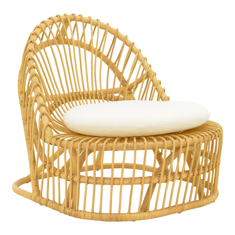 product_pako_343-000095 Πολυθρόνα Tromso pe rattan σε φυσική απόχρωση με εκρού χρώμα μαξιλάρι 80x85x98εκ - Image 1