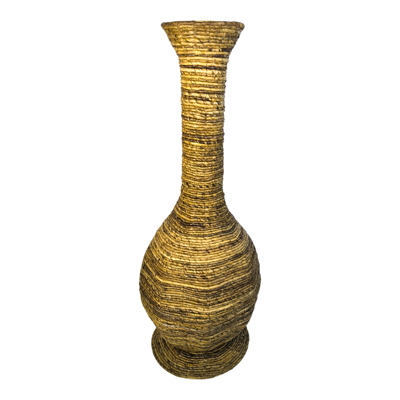product_pako_343-000096 Διακοσμητικό βάζο Strail Inart banana rope σε φυσική απόχρωση Φ40x100εκ - Image 1