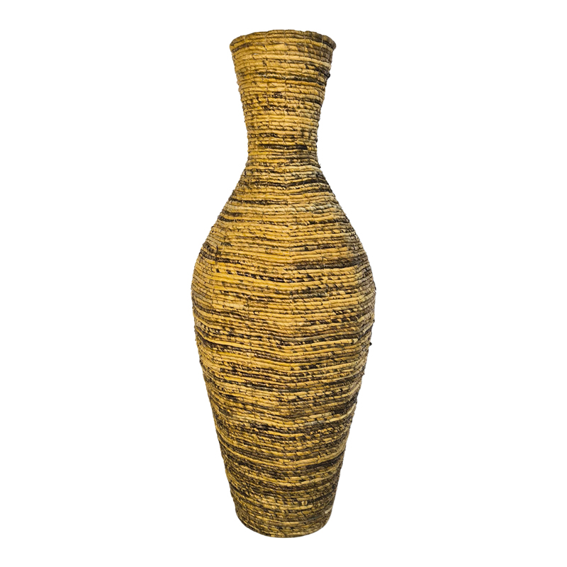 product_pako_343-000097 Διακοσμητικό βάζο Lerpon Inart banana rope σε φυσική απόχρωση Φ40x100εκ - Image 1