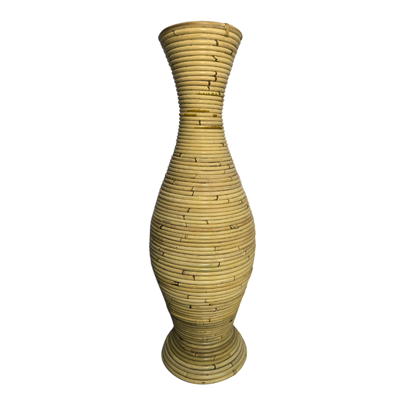 product_pako_343-000108 Βάζο Virnia Inart pe rattan σε φυσική απόχρωση Φ40x70εκ - Image 1