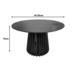 Τραπέζι Kenda I mindi ξύλο μαύρο Φ120x75εκ - Image 4