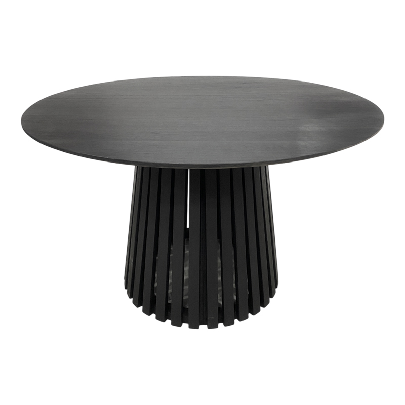 product_pako_343-000123 Τραπέζι Kenda I mindi ξύλο μαύρο Φ120x75εκ - Image 1