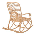 Κουνιστή πολυθρόνα Cormeny rattan σε φυσική απόχρωση 68x109x103εκ - Image 3