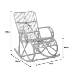 Κουνιστή πολυθρόνα Cormeny rattan σε φυσική απόχρωση 68x109x103εκ - Image 9