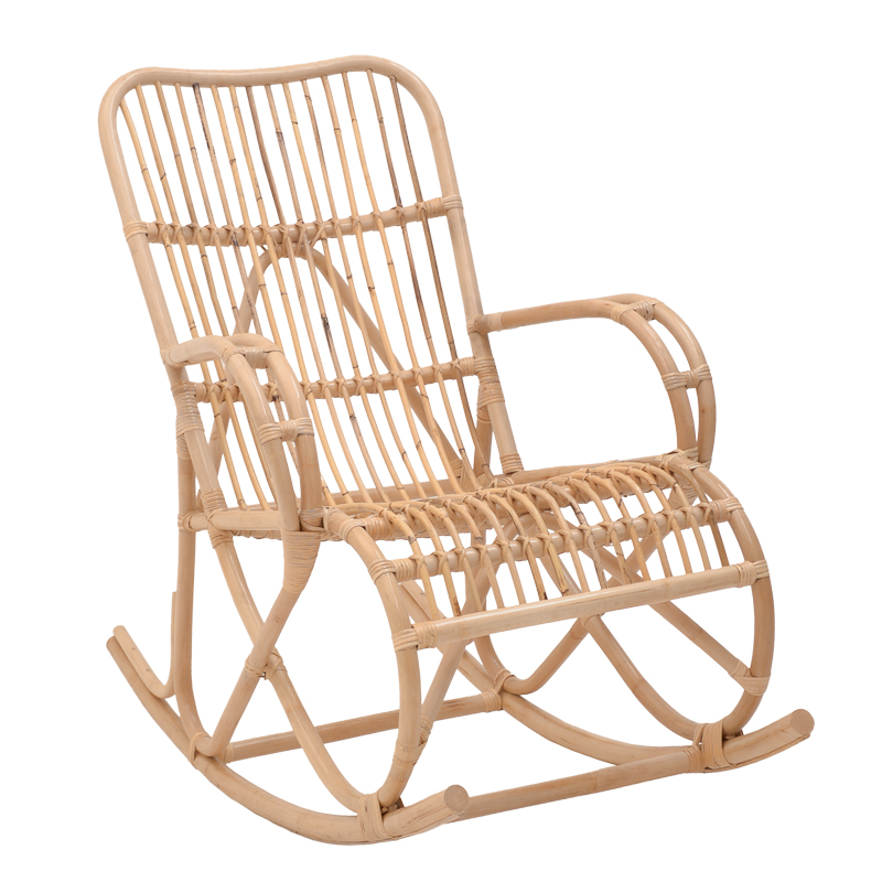 product_pako_344-000004 Κουνιστή πολυθρόνα Cormeny rattan σε φυσική απόχρωση 68x109x103εκ - Image 1