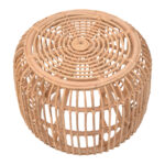 Σκαμπό Rajesty rattan σε φυσική απόχρωση Φ60x46εκ - Image 2
