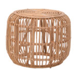 Σκαμπό Rajesty rattan σε φυσική απόχρωση Φ60x46εκ