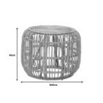 Σκαμπό Rajesty rattan σε φυσική απόχρωση Φ60x46εκ - Image 5