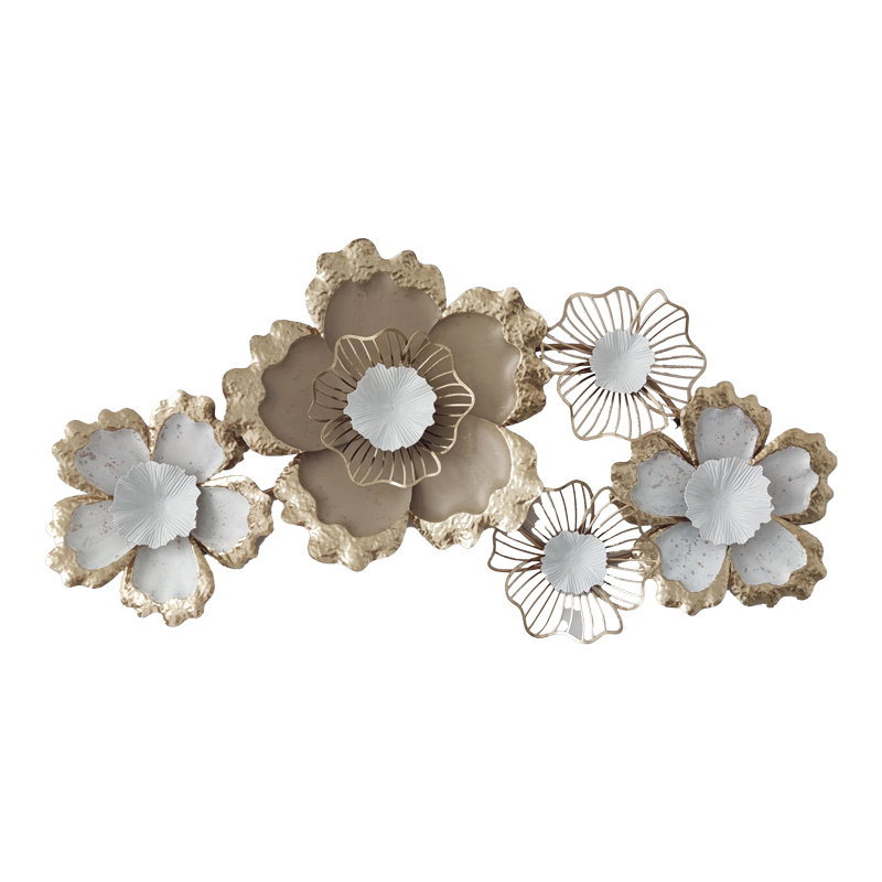 product_pako_345-000003 Διακοσμητικό τοίχου Vogene Inart μέταλλο σε χρυσή-λεύκη απόχρωση 90.5x47x7εκ - Image 1