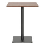 Τραπέζι Nerobian mdf σε καρυδί απόχρωση 60x60x75εκ - Image 4