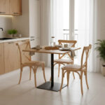 Τραπέζι Nerobian mdf σε sonoma απόχρωση 70x70x75εκ - Image 2