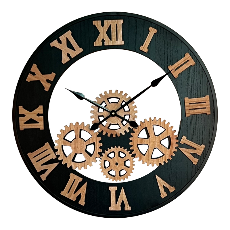product_pako_351-000018 Ρολόι τοίχου Graniz Inart μέταλλο σε μαύρη απόχρωση 60x3x60εκ - Image 1