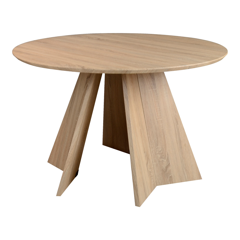 product_pako_357-000009 Τραπέζι Bibble MDF σε φυσική απόχρωση Φ120x76εκ - Image 1