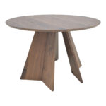Τραπέζι Bibble mdf σε καρυδί απόχρωση Φ120x76εκ - Image 2