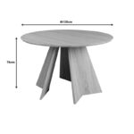 Τραπέζι Bibble mdf σε καρυδί απόχρωση Φ120x76εκ - Image 6