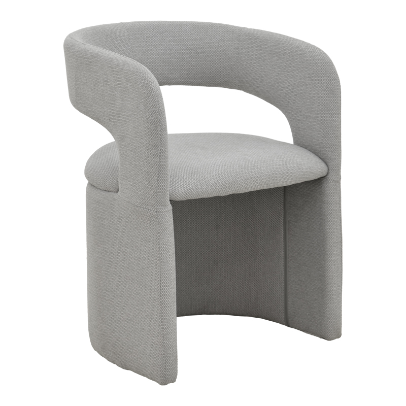 product_pako_357-000025 Πολυθρόνα Cocon ύφασμα γκρι μπεζ 58x58x80εκ (Σετ 2 τεμαχίων) - Image 1