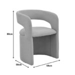 Πολυθρόνα Cocon ύφασμα ανθρακί 58x58x80εκ (Σετ 2 τεμαχίων) - Image 9