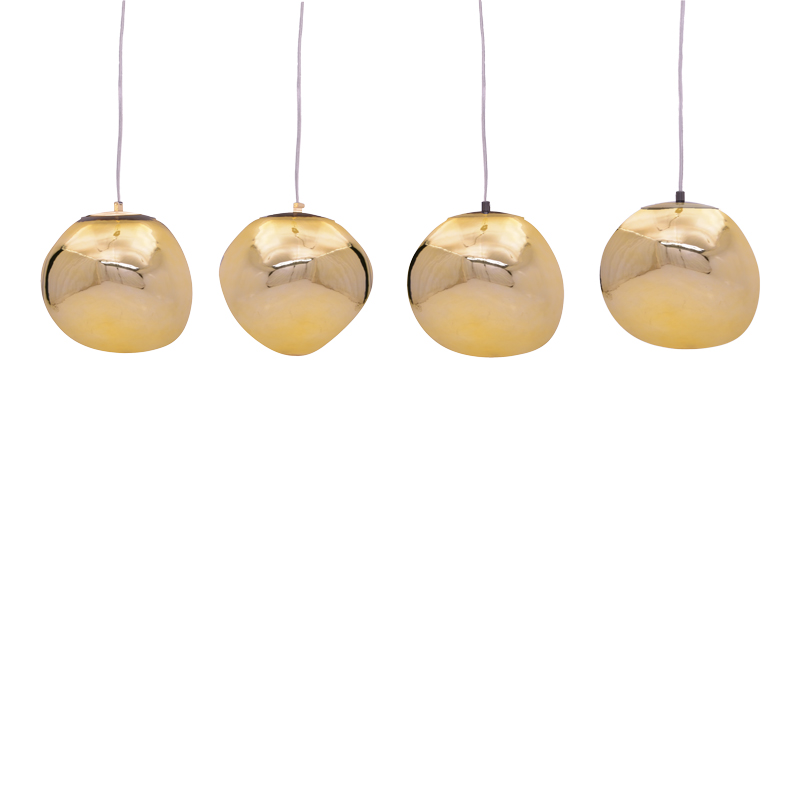 product_pako_358-000008 Φωτιστικό οροφής τετράφωτο Vidro E27 σε χρυσή απόχρωση 60x15x80εκ - Image 1