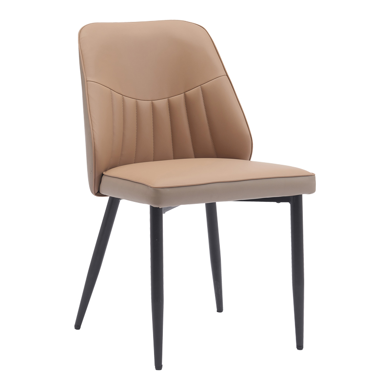 product_pako_360-000002 Καρέκλα Onyer καφέ-γκρι pu με πόδι μαύρο μέταλλο 48x60x83εκ - Image 1
