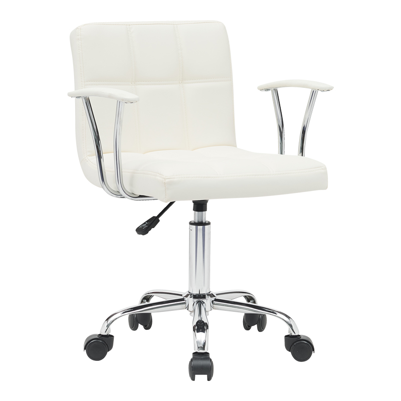 product_pako_360-000008 Καρέκλα γραφείου Buleco pu σε λευκή απόχρωση 56x46x74-86εκ - Image 1
