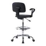 Καρέκλα ρεσεψιόν Icina Ι pu σε μαύρη απόχρωση 58x54x102-123εκ - Image 2