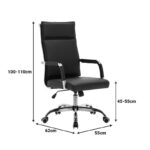 Καρέκλα γραφείου διευθυντη Mavel PU λευκό 55x62x100-110εκ - Image 10