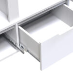 Ντουλάπα δίφυλλη Afina mdf σε λευκή glossy απόχρωση 100x57x213εκ - Image 6