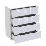 Συρταριέρα Afina mdf σε λευκή glossy απόχρωση 90x44x101εκ - Image 2