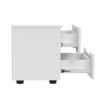 Κομοδίνο Afina mdf σε λευκή glossy απόχρωση 50x35x41εκ - Image 4