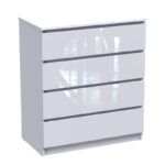 Συρταριέρα Dicama mdf σε λευκη glossy απόχρωση 90x47x101εκ