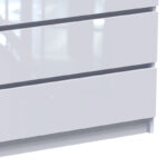 Συρταριέρα Dicama mdf σε λευκη glossy απόχρωση 90x47x101εκ - Image 3