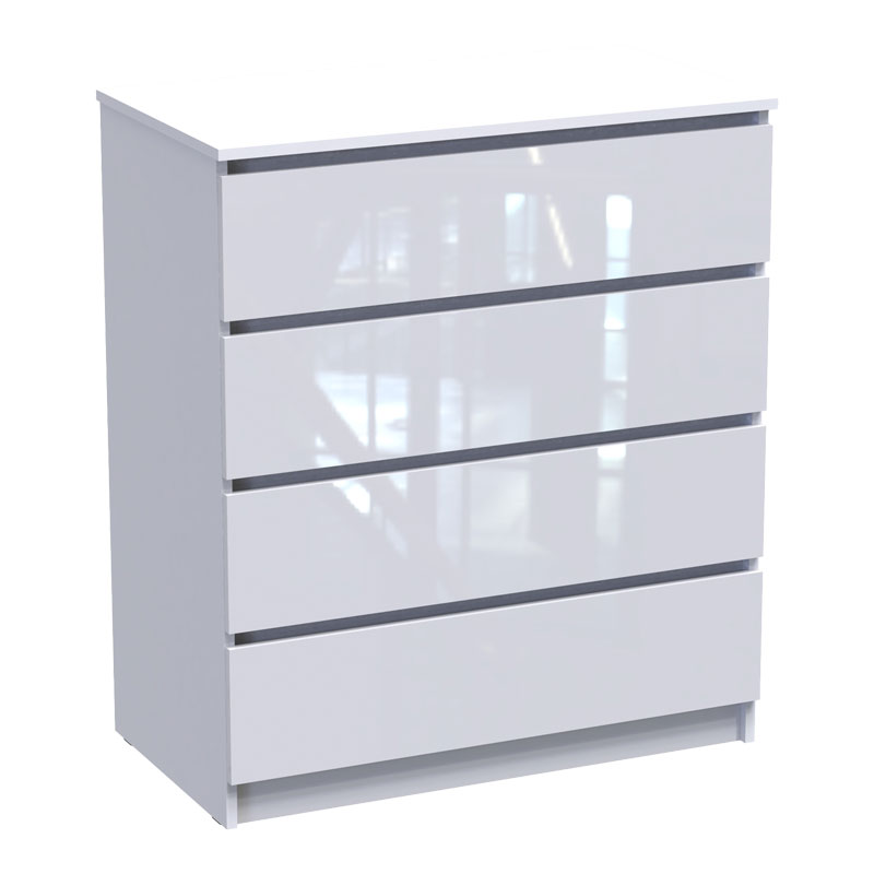 product_pako_361-000046 Συρταριέρα Dicama mdf σε λευκη glossy απόχρωση 90x47x101εκ - Image 1