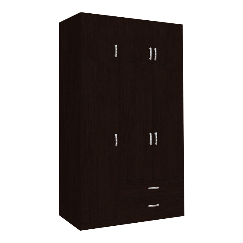 product_pako_361-000068 Ντουλάπα τρίφυλλη με συρτάρια Royal σε wenge απόχρωση 150x58x230εκ - Image 1