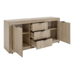 Μπουφές Doha σε sonoma απόχρωση 180x45x80.5εκ - Image 3