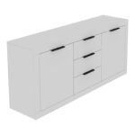 Μπουφές Doha σε λευκή απόχρωση 180x45x80.5εκ - Image 2