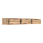 Κονσόλα με 3 συρτάρια Doha σε μαύρη με oak απόχρωση 120x39x22cm - Image 3
