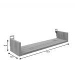 Ραφιέρα τοίχου Derva σε cement γκρι απόχρωση 60x15x10cm - Image 3