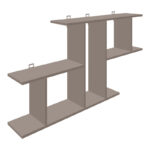 Ραφιέρα τοίχου Vertoura σε μόκα απόχρωση 116x18.5x60cm