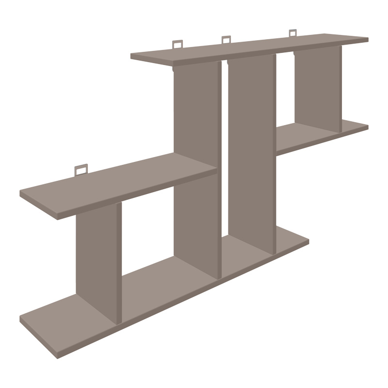 product_pako_361-000090 Ραφιέρα τοίχου Vertoura σε μόκα απόχρωση 116x18.5x60cm - Image 1