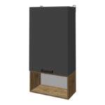 Σύνθετο σαλονιού Poelfy σε ανθρακί-oak απόχρωση 170x37.5x42εκ - Image 4