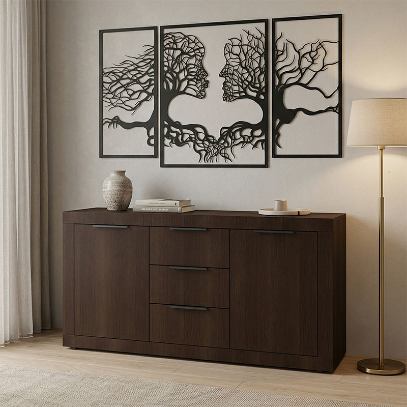 product_pako_361-000101 Μπουφές Doha σε wenge απόχρωση 150x45x80.5εκ - Image 1