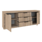 Μπουφές Doha σε sonoma απόχρωση 210x45x80.5εκ - Image 3