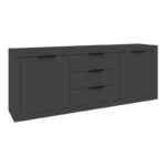 Μπουφές Doha σε ανθρακί απόχρωση 210x45x80.5εκ - Image 2