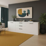 Μπουφές Doha σε λευκή απόχρωση 210x45x80.5εκ
