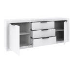 Μπουφές Doha σε λευκή απόχρωση 210x45x80.5εκ - Image 3